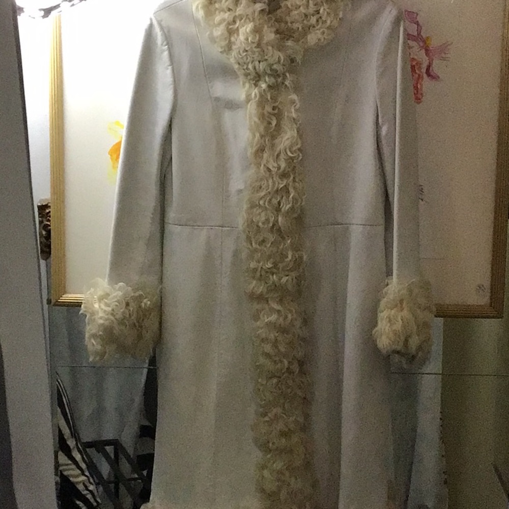 Vintage Long Robert W Gates Leather Fur Coat